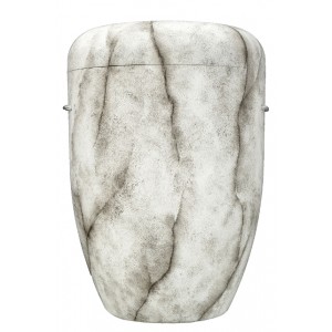 Biodegradable Cremation Ashes Funeral Urn / Casket - NATURAL WHITE MARBLE EFFECT